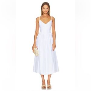 NICHOLAS Becker‎ Princess Waist Midi Dress in White size6